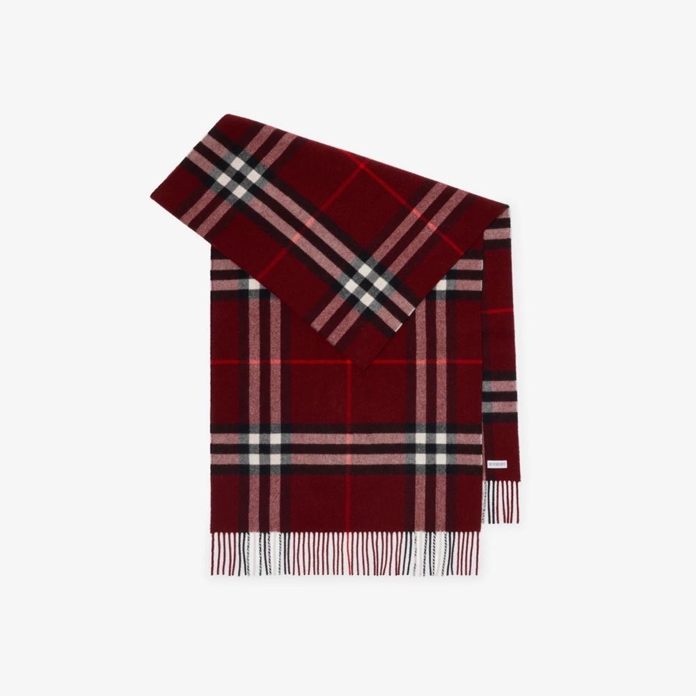 Burberry Wide Check Cashmere Scarf